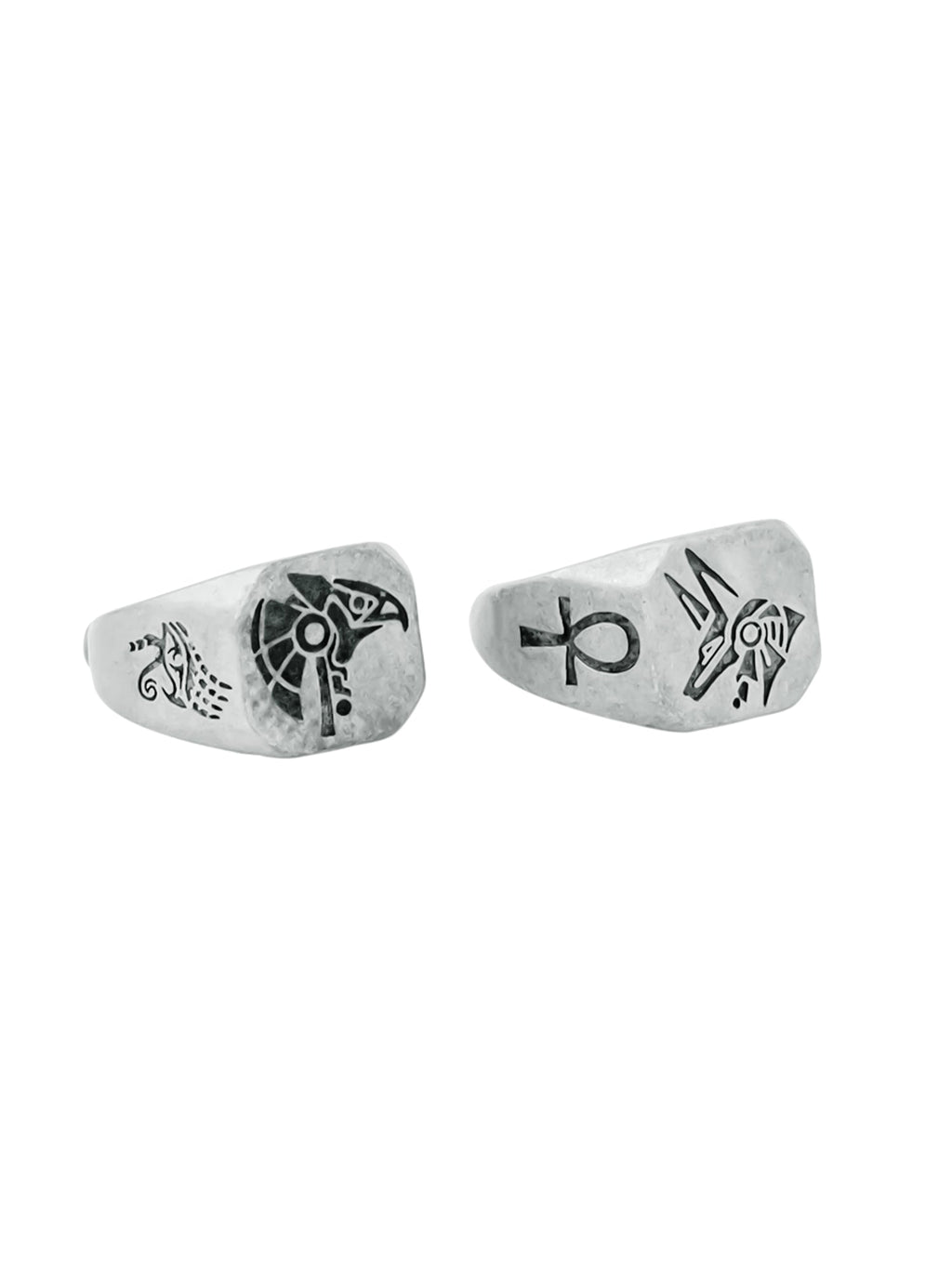 Grey Resizable Men Black Silver Ring