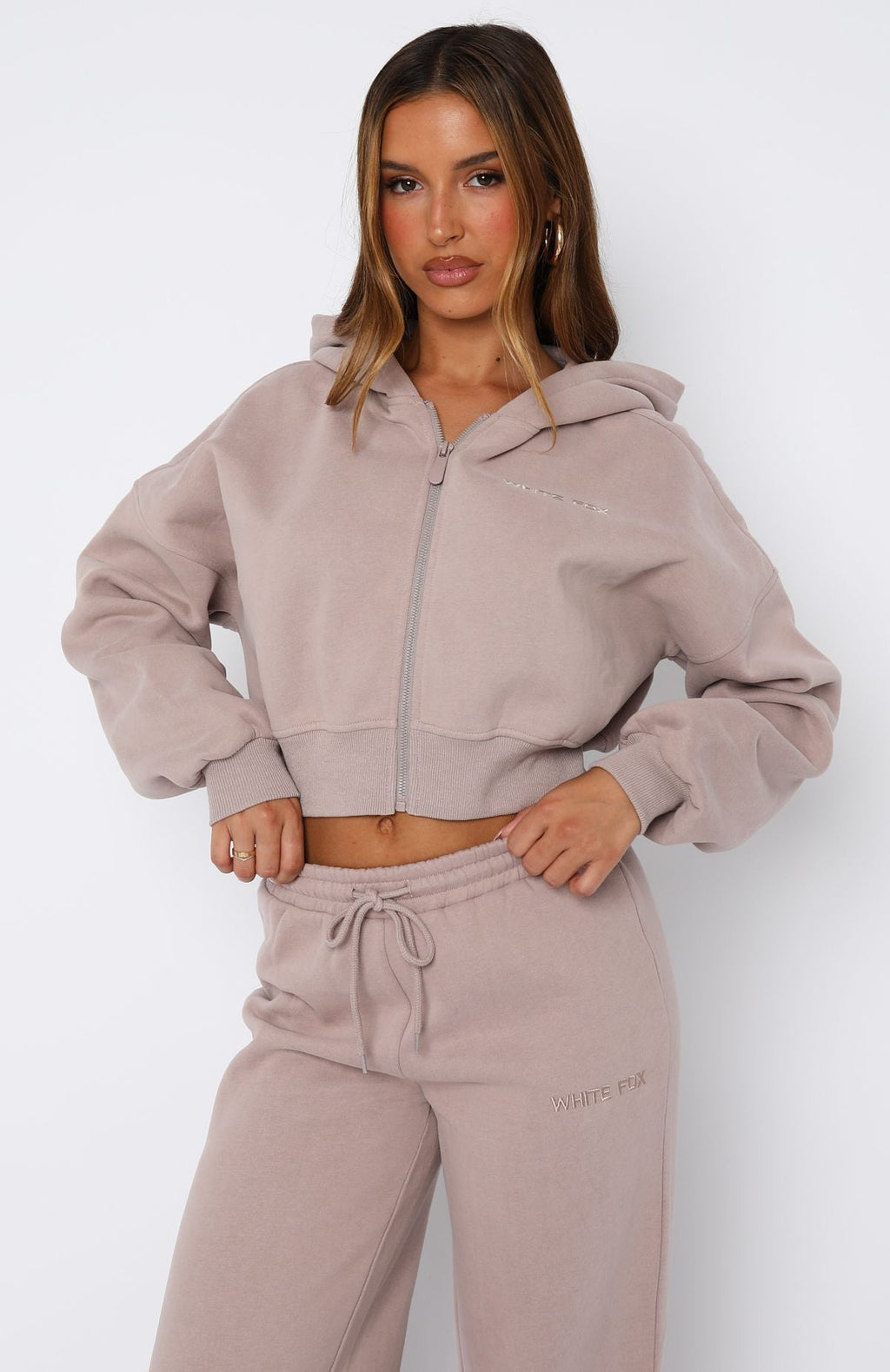Stay Lifted Cropped Cinnamon Hoodie