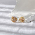 Vintage Mirror Pearl Stud Earring