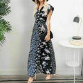 Boho Floral Sleeveless Beach Maxi Dress
