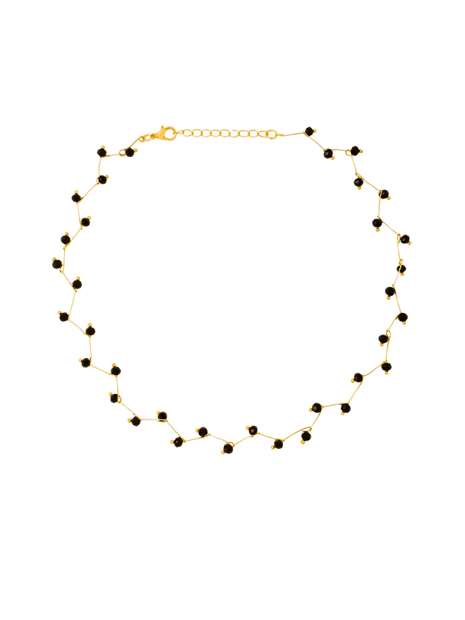 Black Stone Fashion Gold Choker Necklace