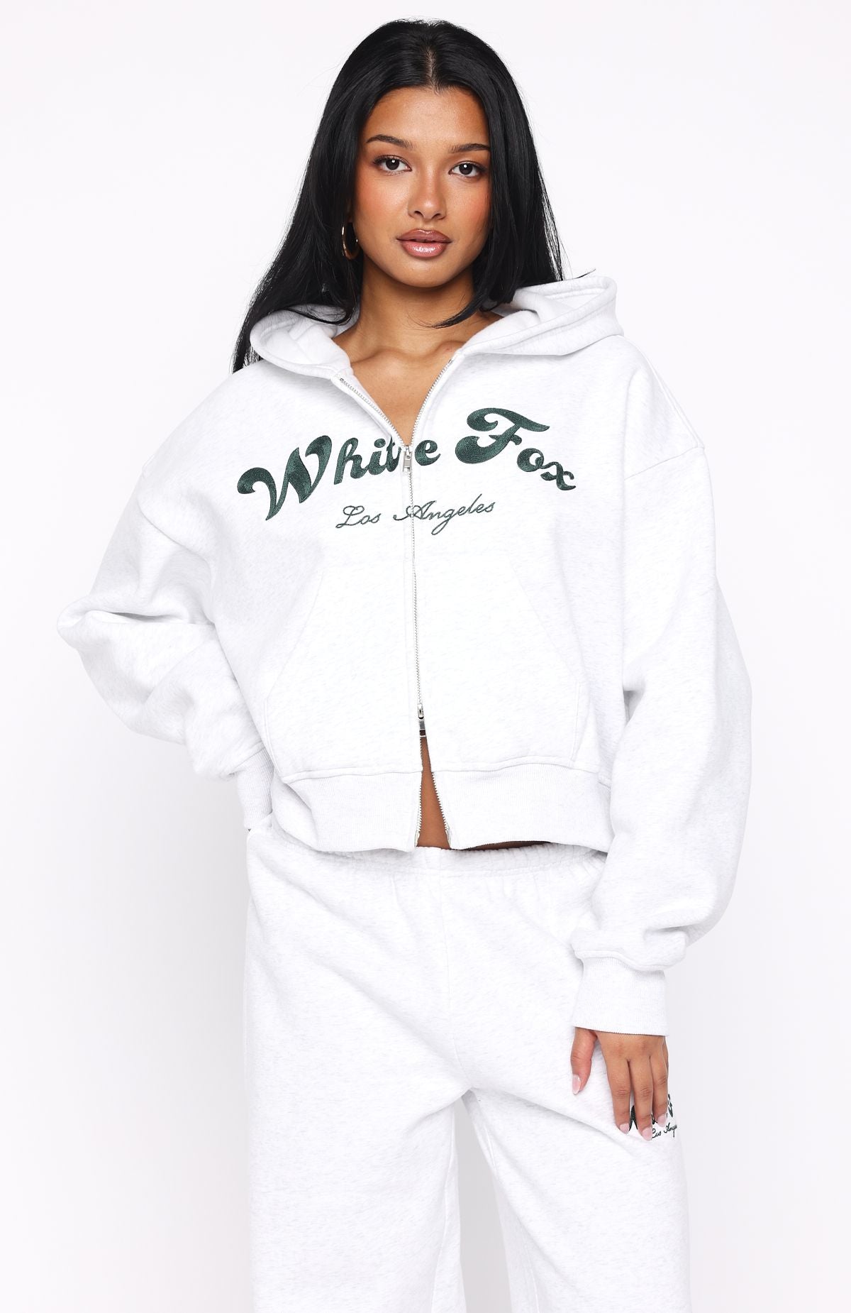 Through Thick Thin Boxy Grey Marle Hoodie