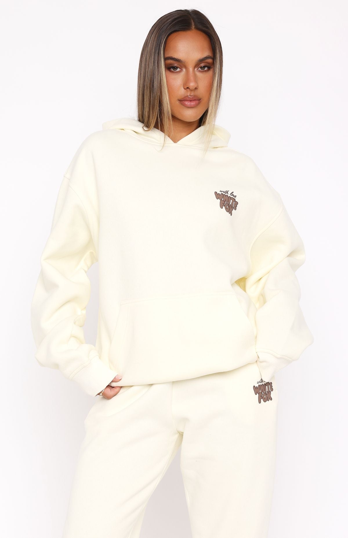 With Love Always Cream Hoodie