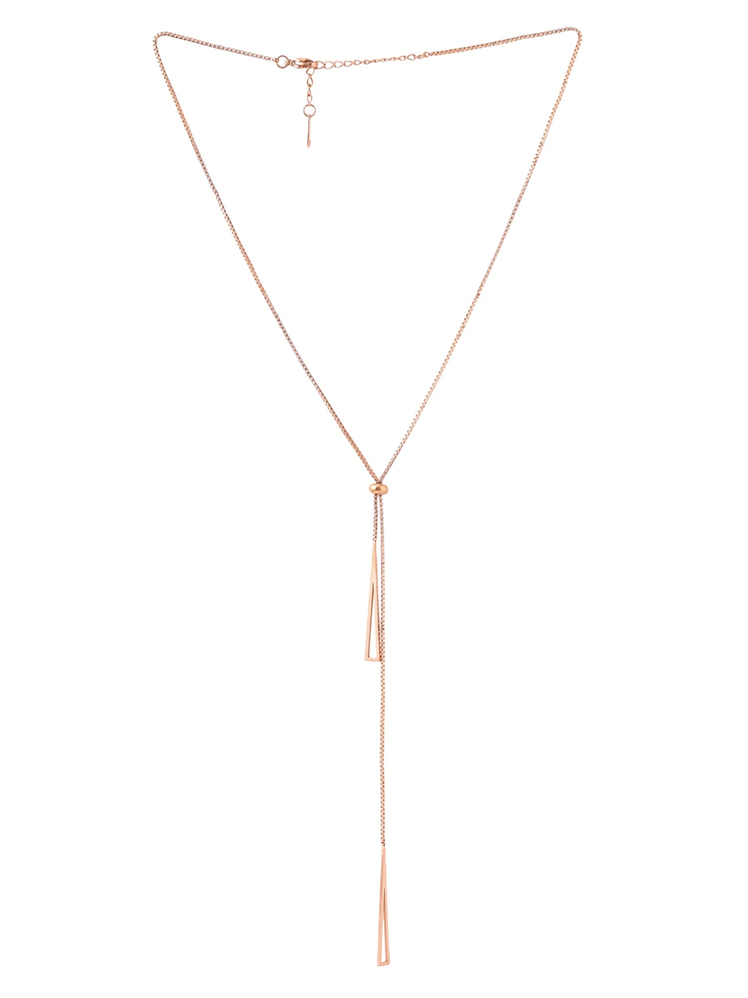 Rose Gold Shiny Stainless Pendant Necklace