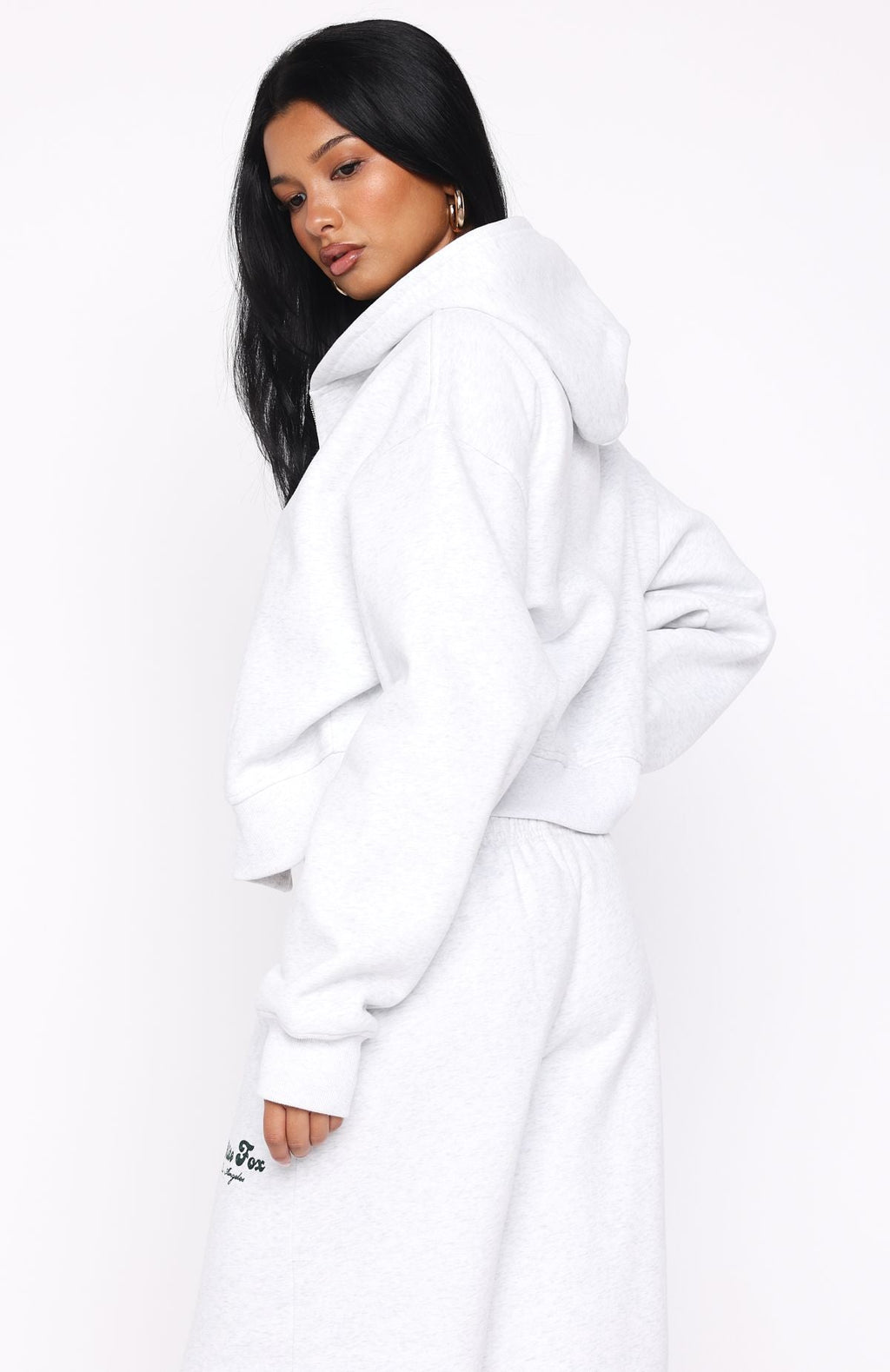 Through Thick Thin Boxy Grey Marle Hoodie