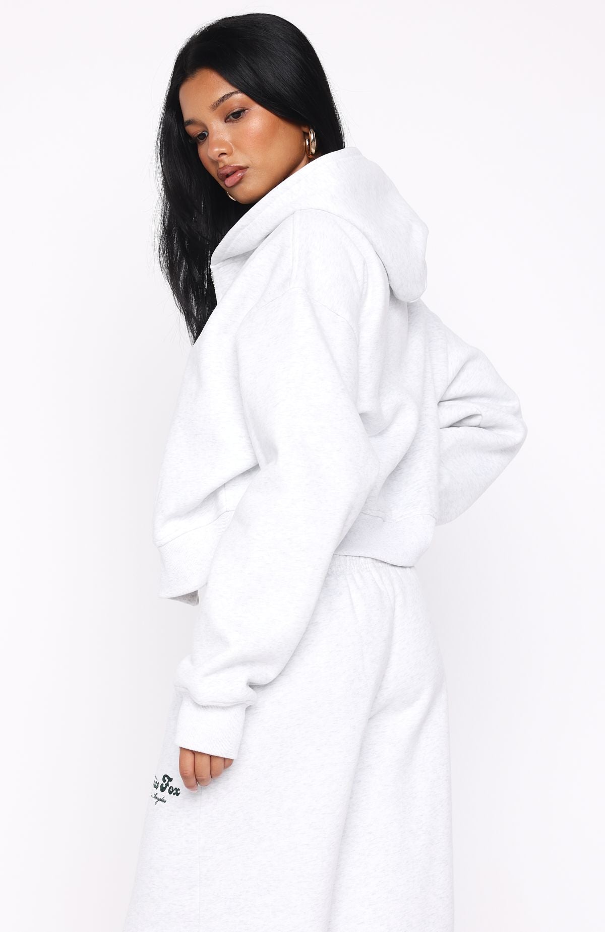 Through Thick Thin Boxy Grey Marle Hoodie