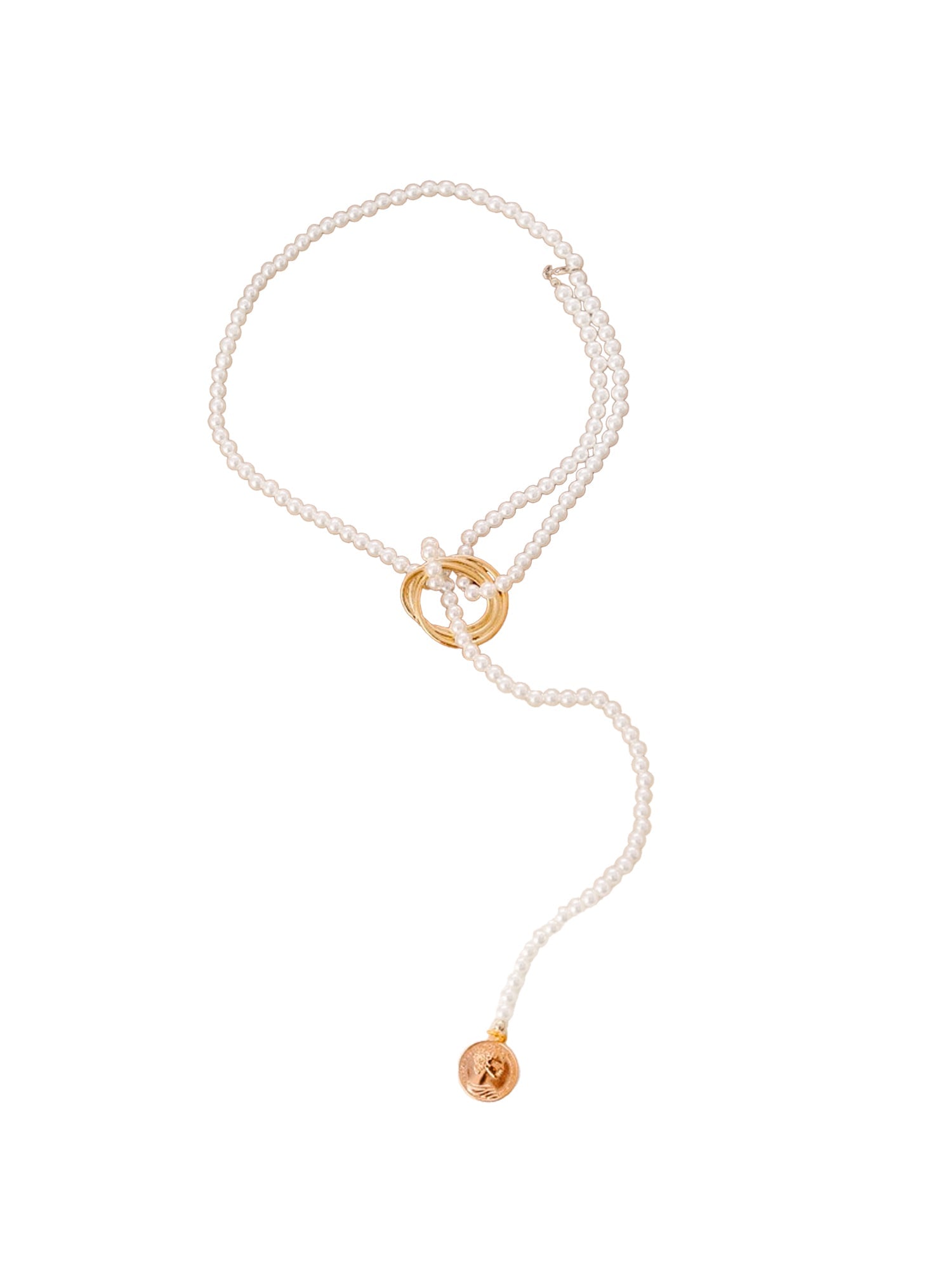 Pearl Chain Body Combo Gold Necklace