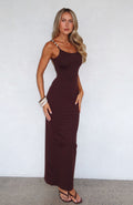 Dark Chocolate Trusting You Sleek Maxi Dress