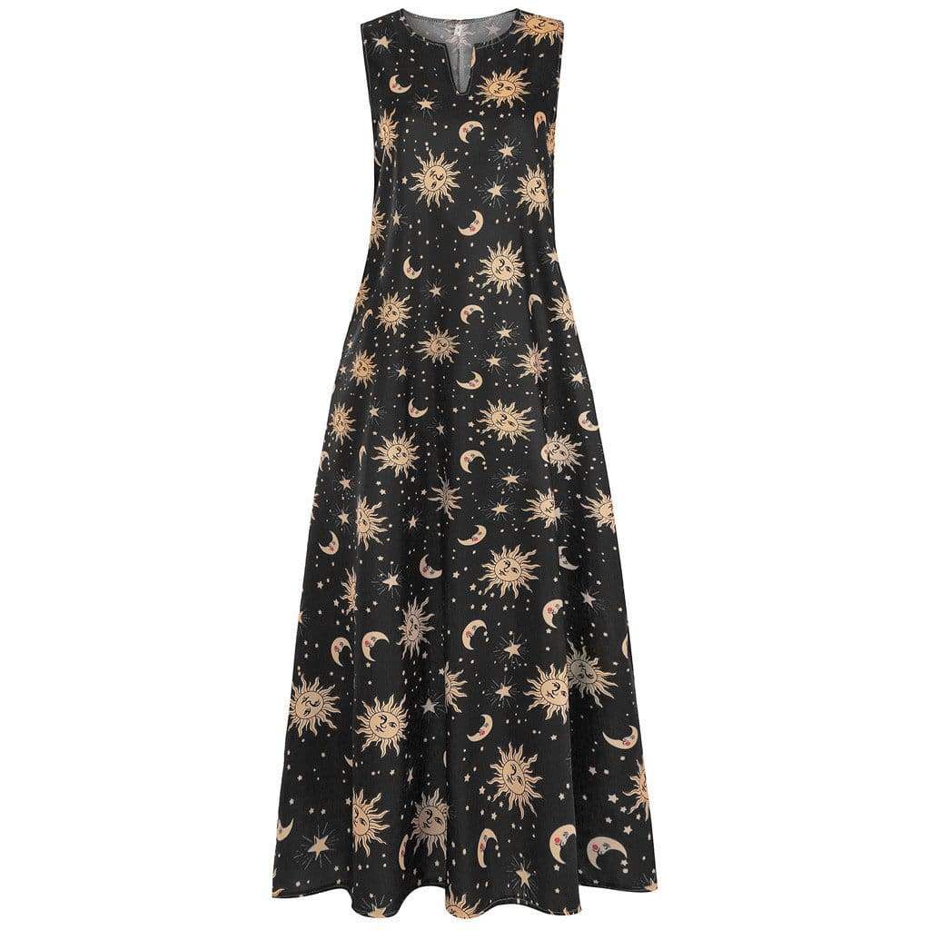 Printed Bohemian Ethnic Beach Maxi Dress