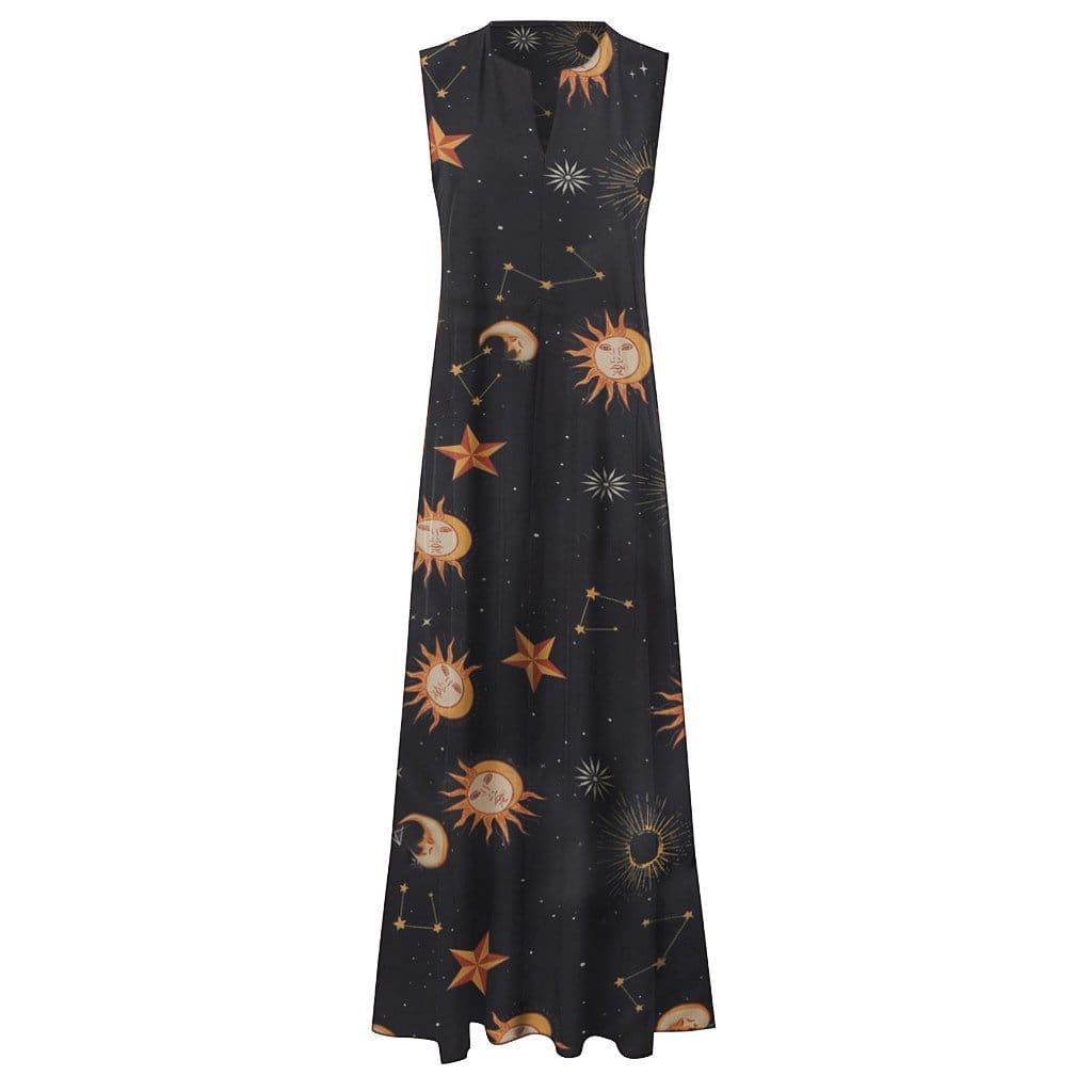 Printed Bohemian Ethnic Beach Maxi Dress