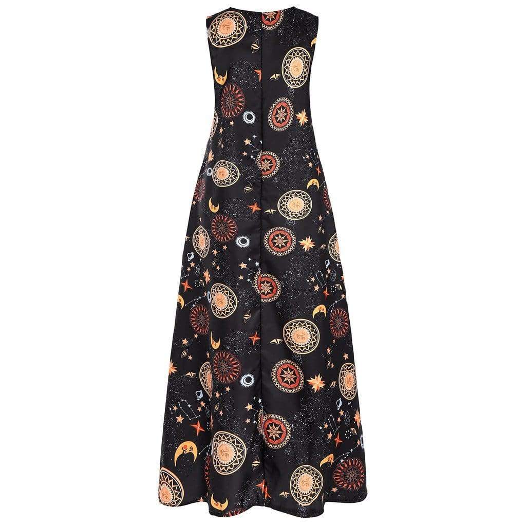 Printed Bohemian Ethnic Beach Maxi Dress