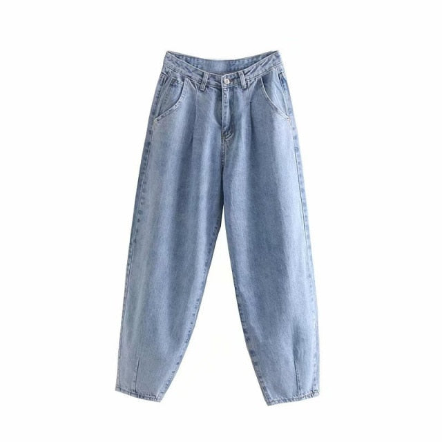 Relaxed Fit Casual Harem Denim Jean
