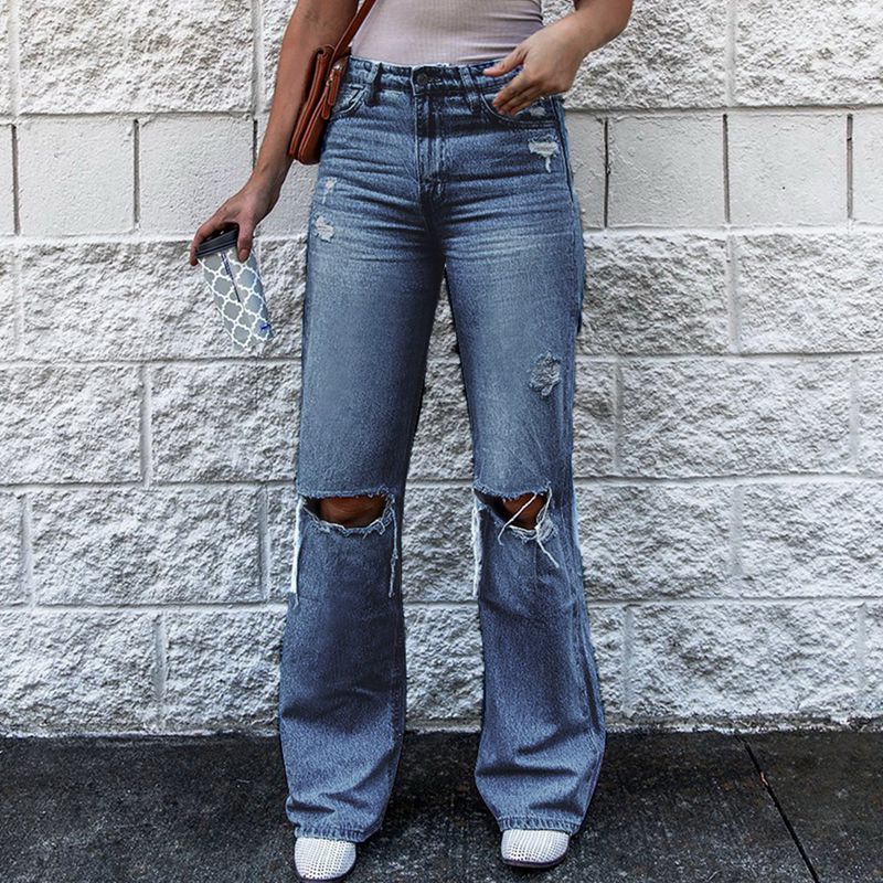 Straight Classic High Waist Denim Mom Jean