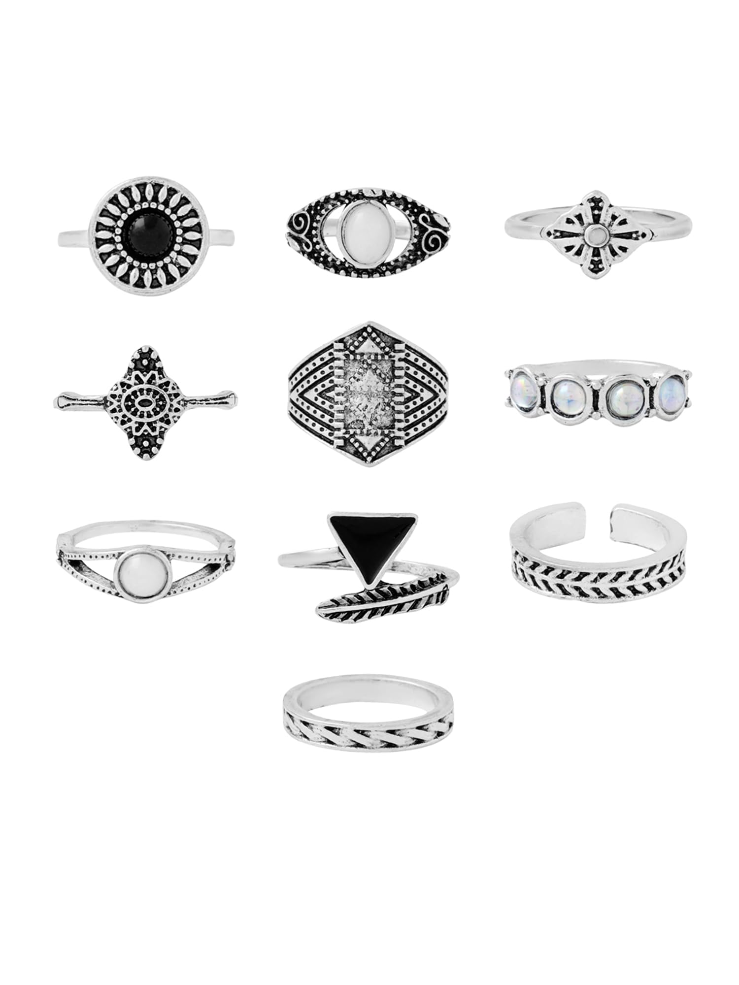 Boho Style Knuckle Stack Finger Ring