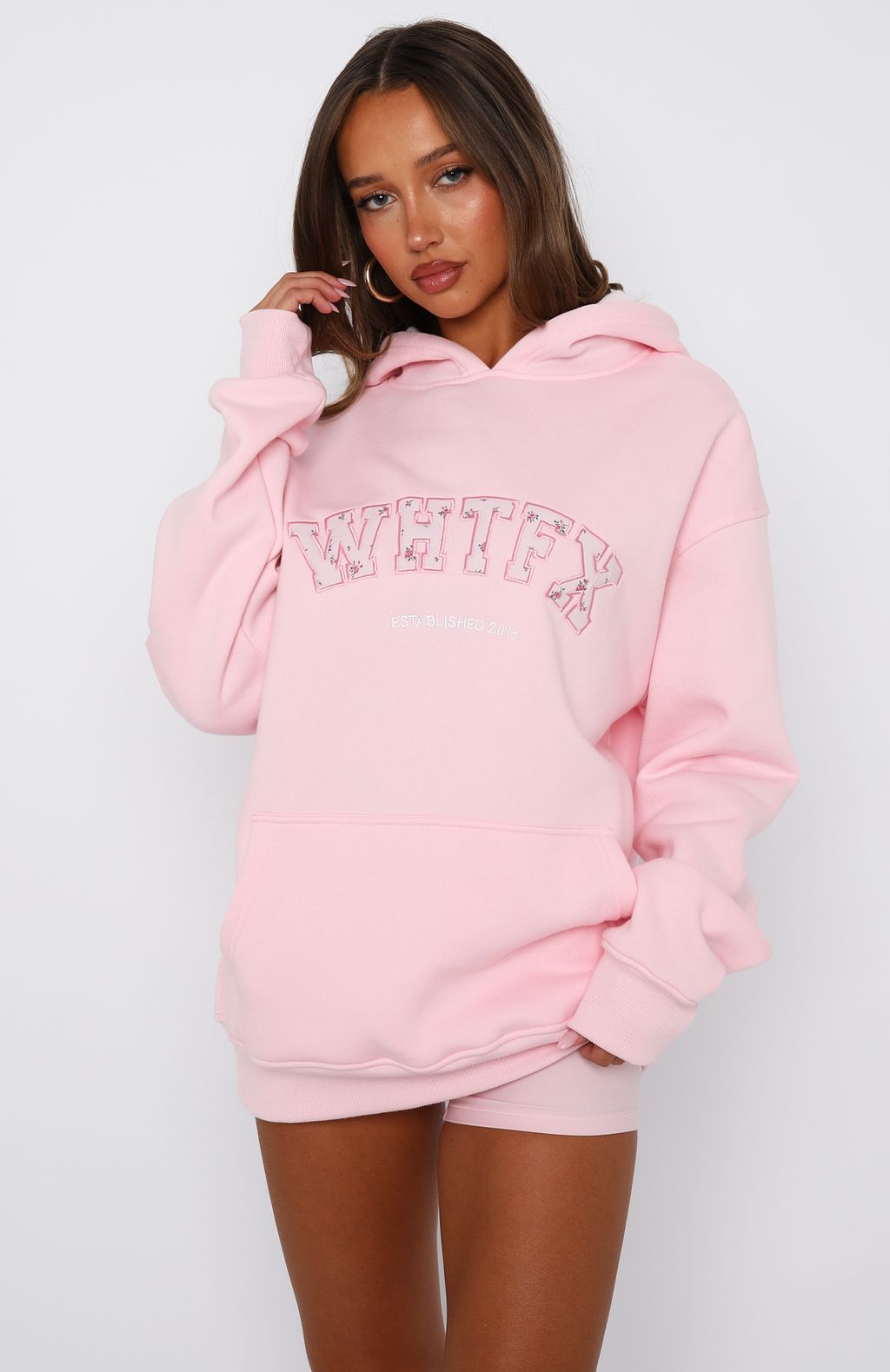 Sweet Moments Oversized Pink Hoodie