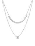 Silver Multilayer Chain Necklace