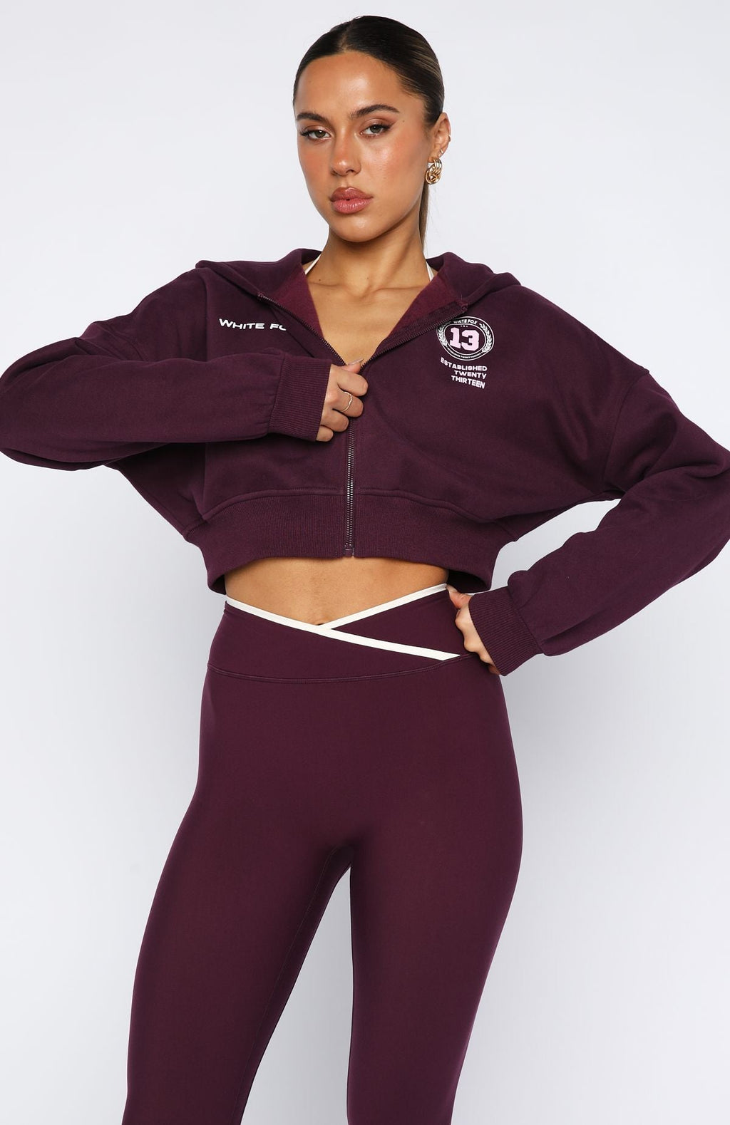 Love Game Cropped Plum Hoodie