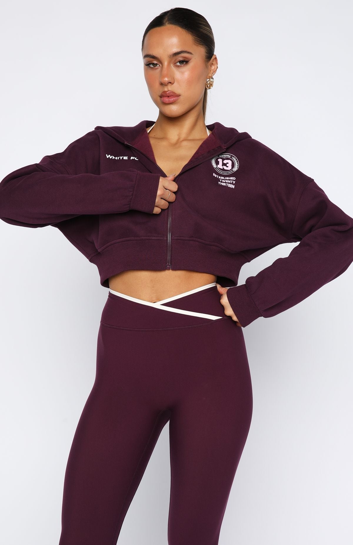 Love Game Cropped Plum Hoodie