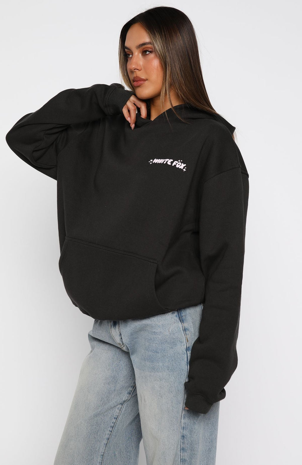 Christmas Feeling Oversized Charcoal Hoodie