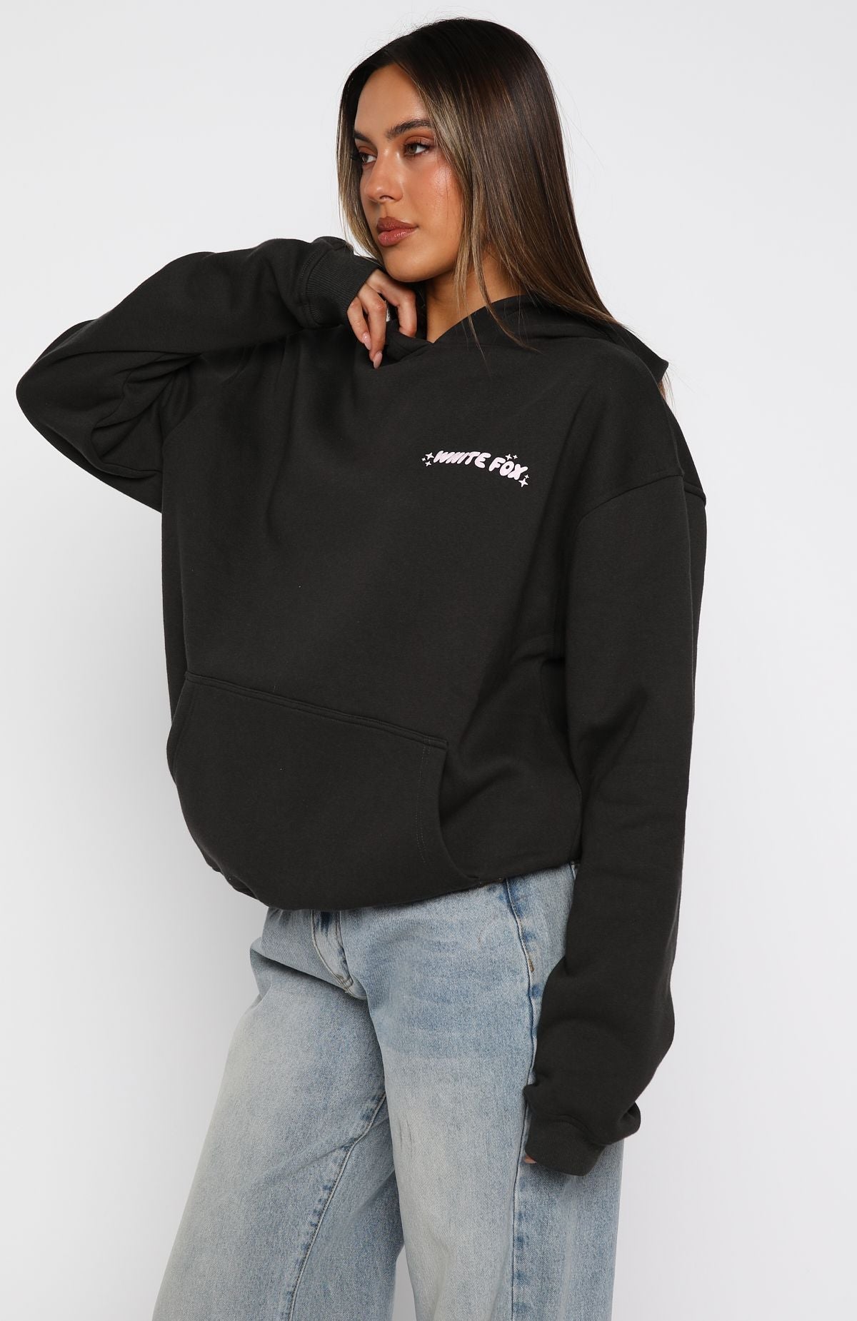 Christmas Feeling Oversized Charcoal Hoodie