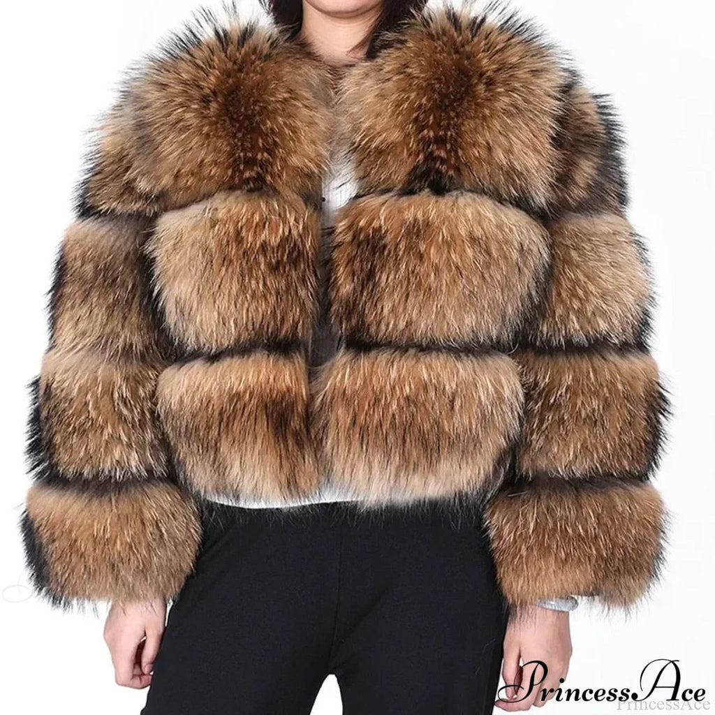 Raccoon Fur Luxe Winter Coat