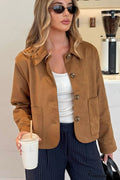 Retro Old Money Suede Coat
