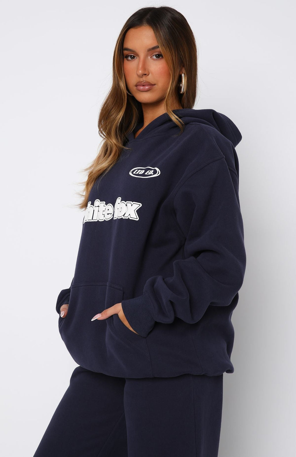 Ready To Go Oversized Navy Hoodie