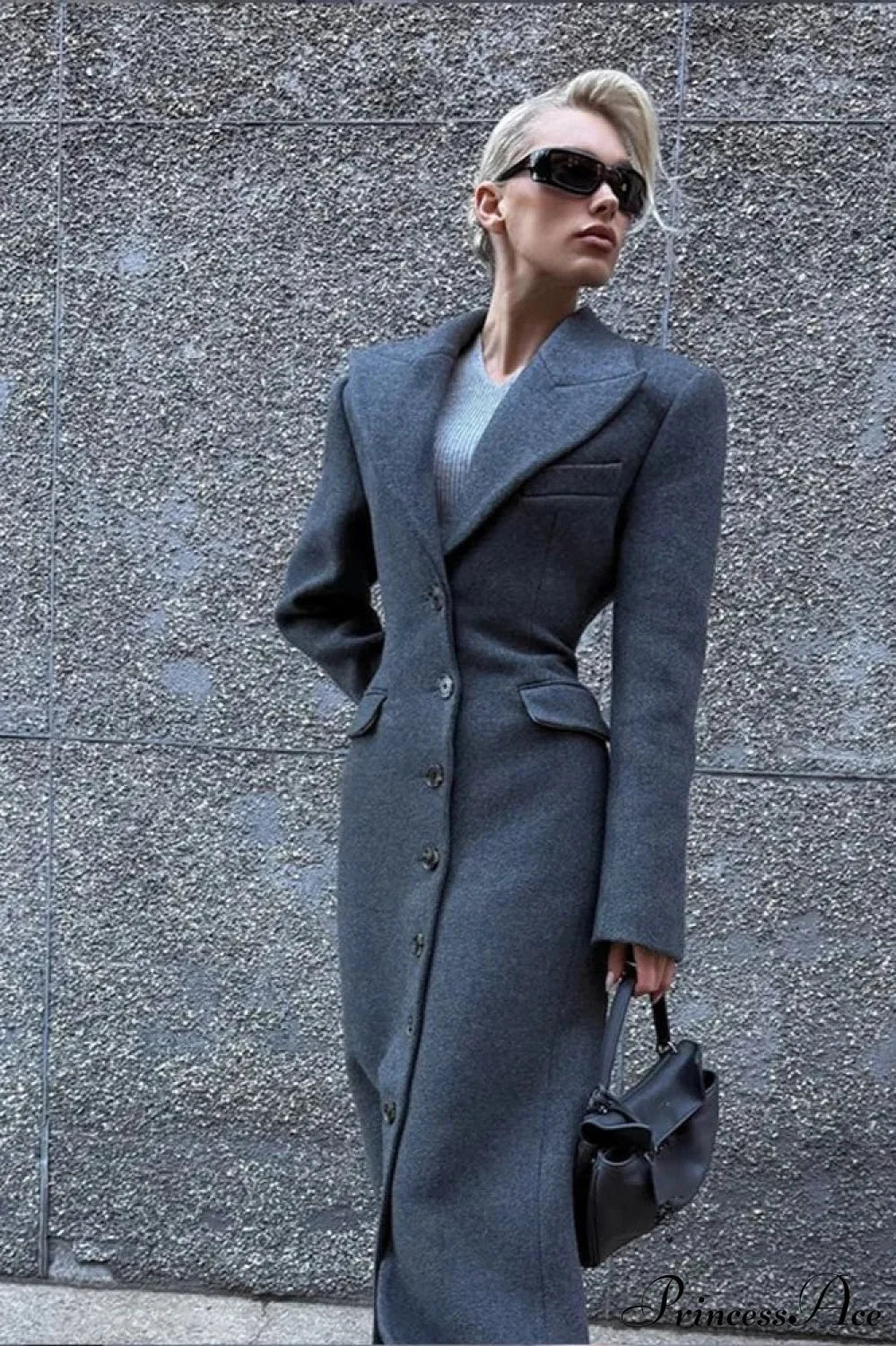Single Breasted Wool Coat