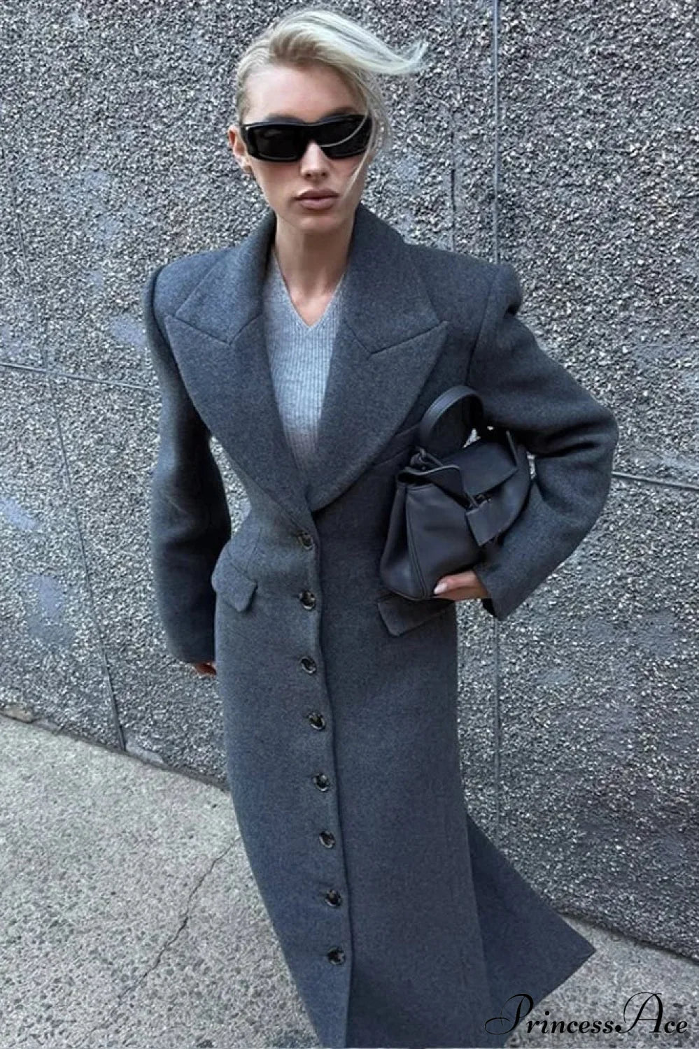 Single Breasted Wool Coat