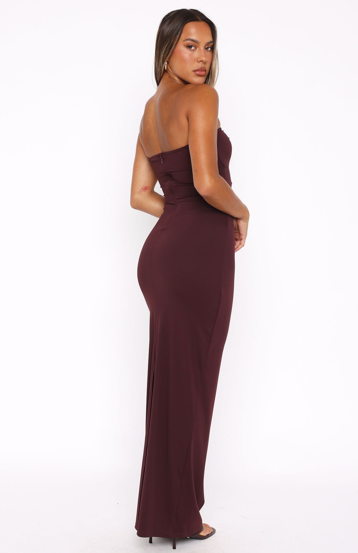 Chocolate Brown Graceful Love Maxi Dress