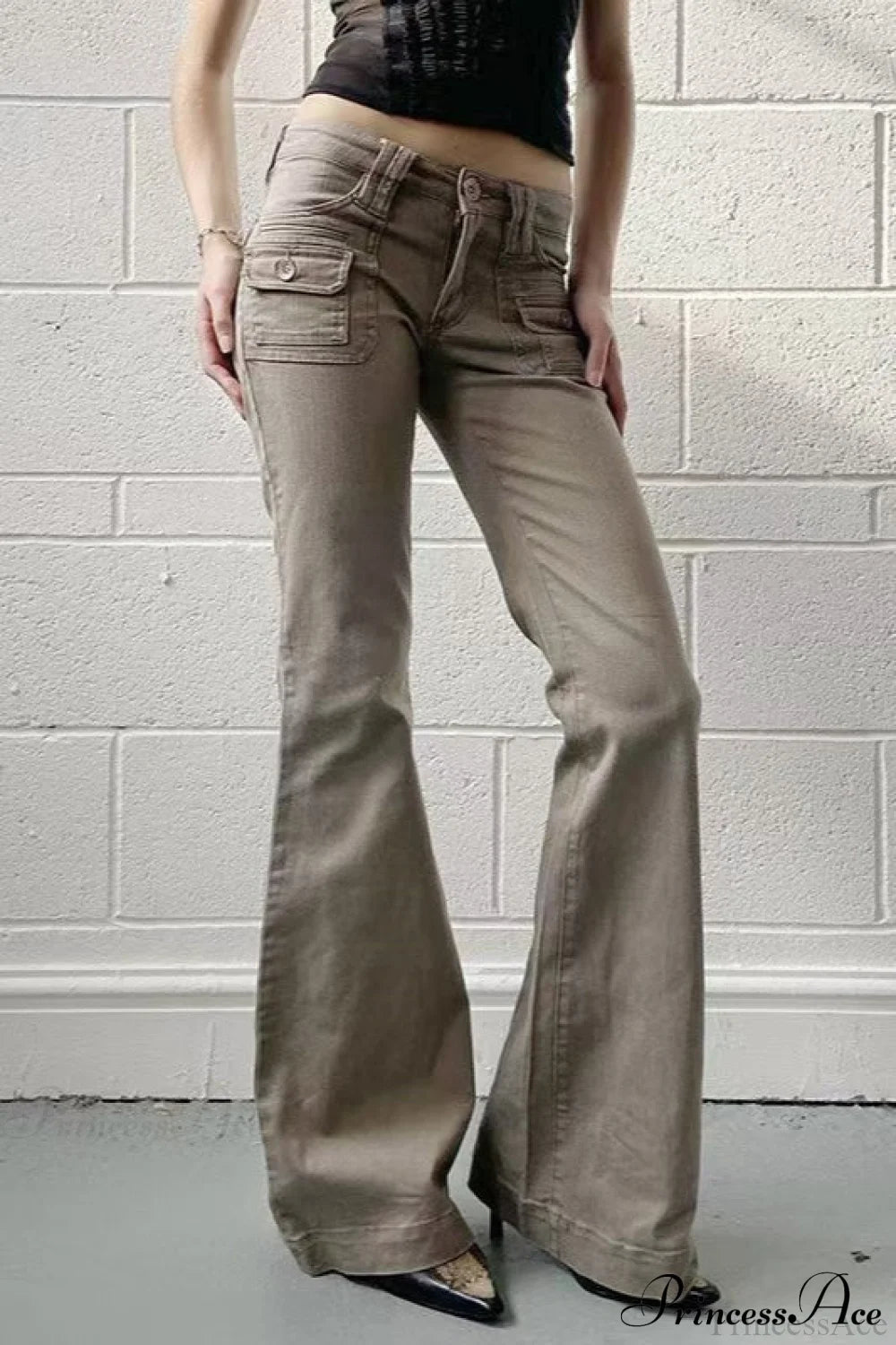 Skinny Low-Rise Vintage Bootcut Pant