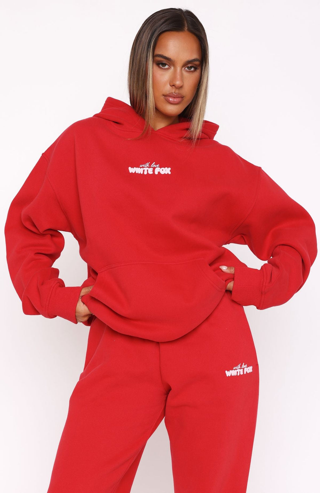With Love Moment Red Hoodie