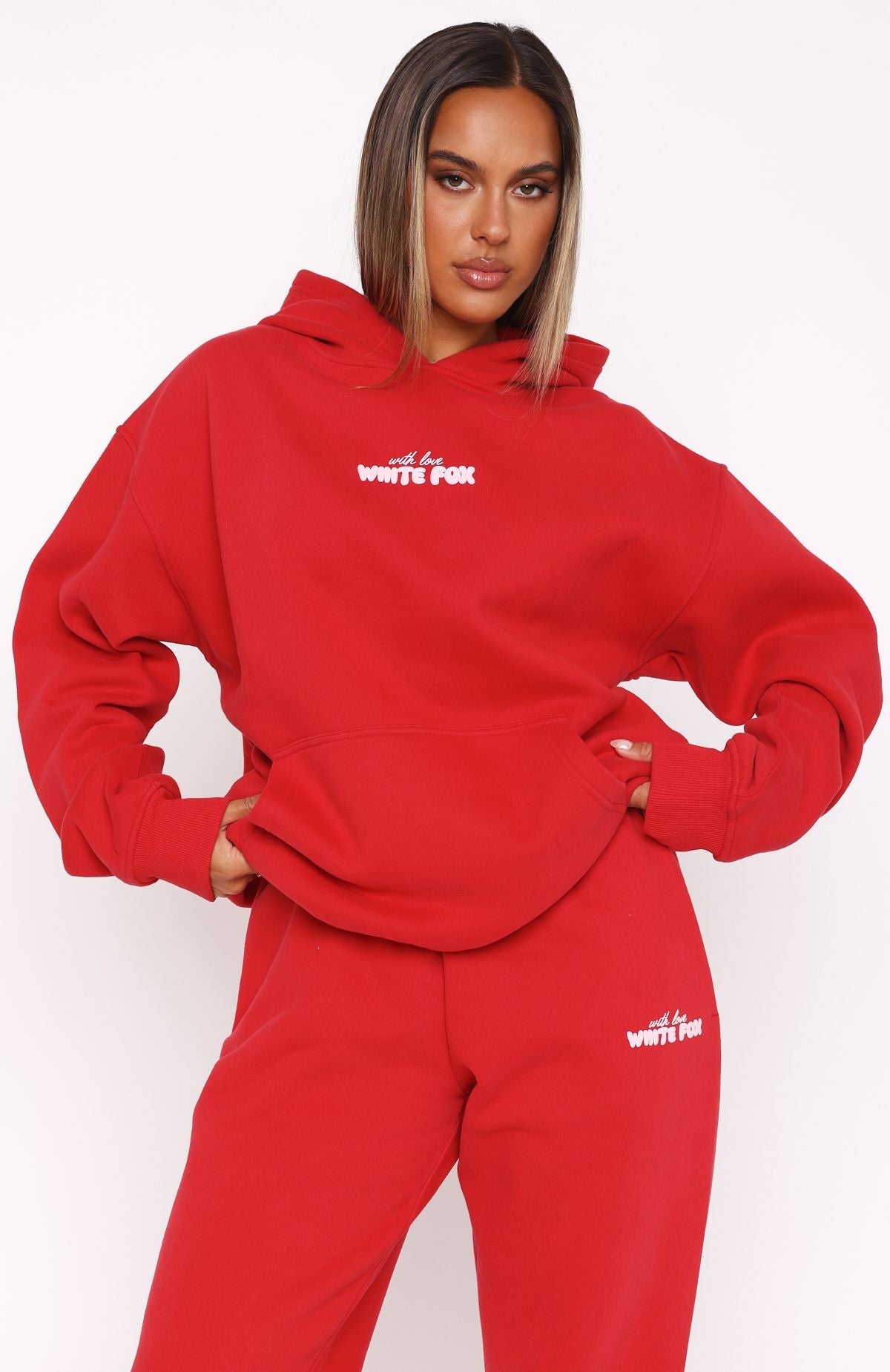 With Love Moment Red Hoodie
