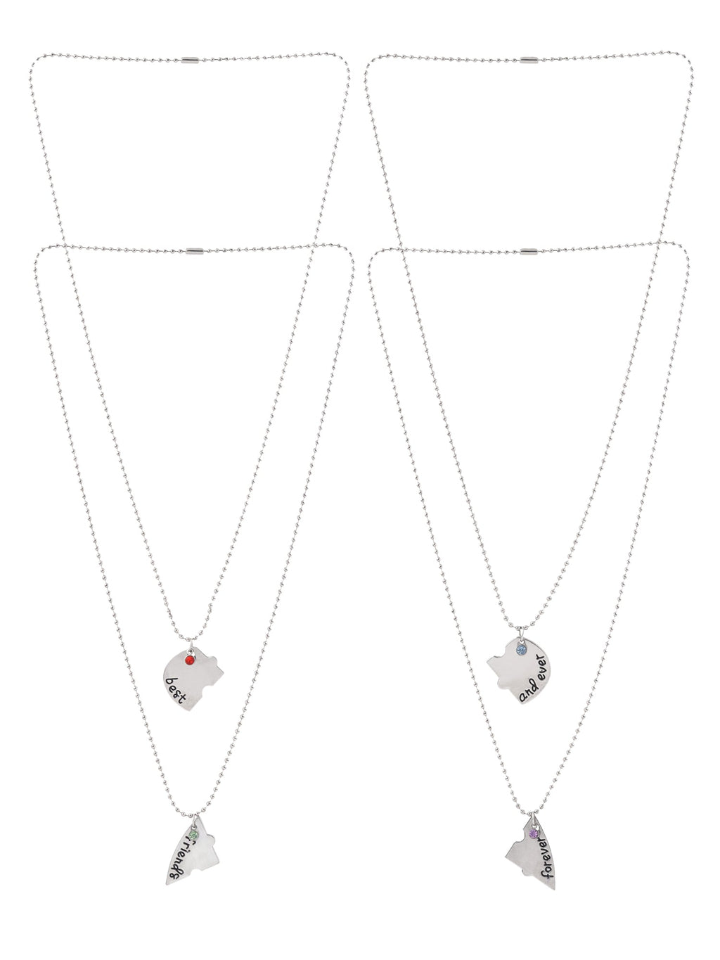 Silver Best Friend Pendant Necklace
