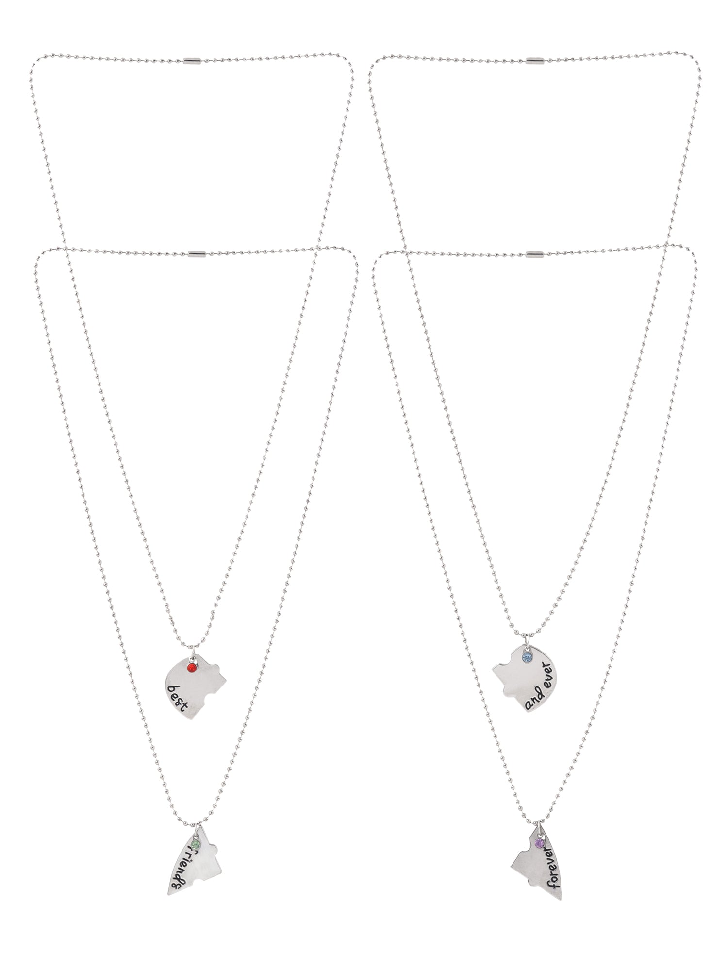 Silver Best Friend Pendant Necklace