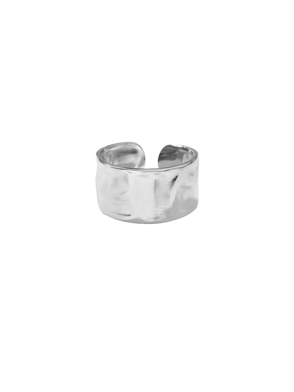 Rhodium Plated Adjustable Fashion Band Ring