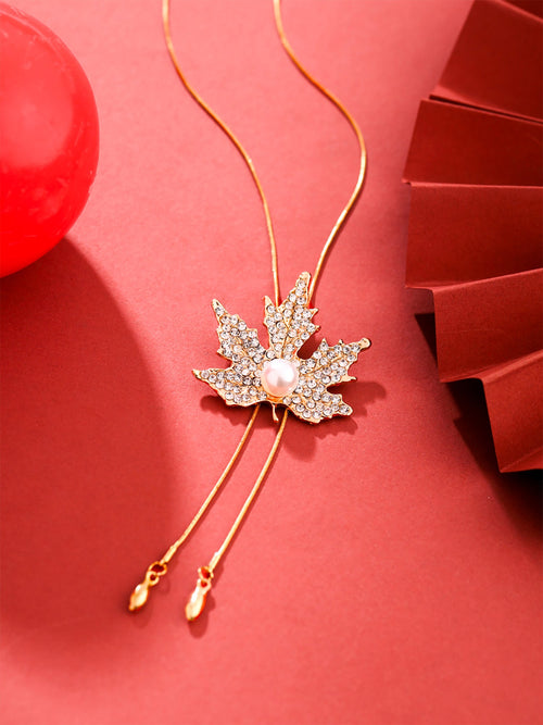 Maple Leaf Rose Gold Necklace