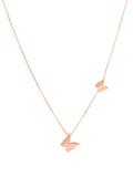 Rose Gold Butterfly Long Chain Necklace