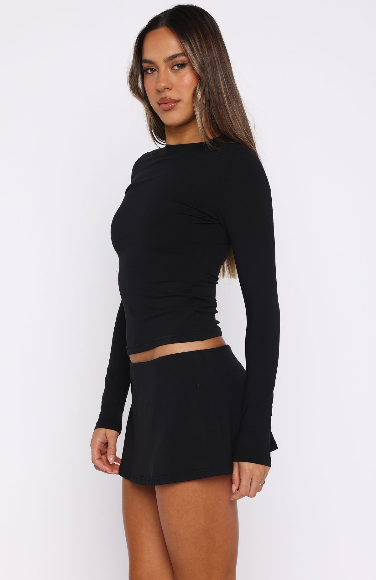 Hard To Please Mini Skirt Black