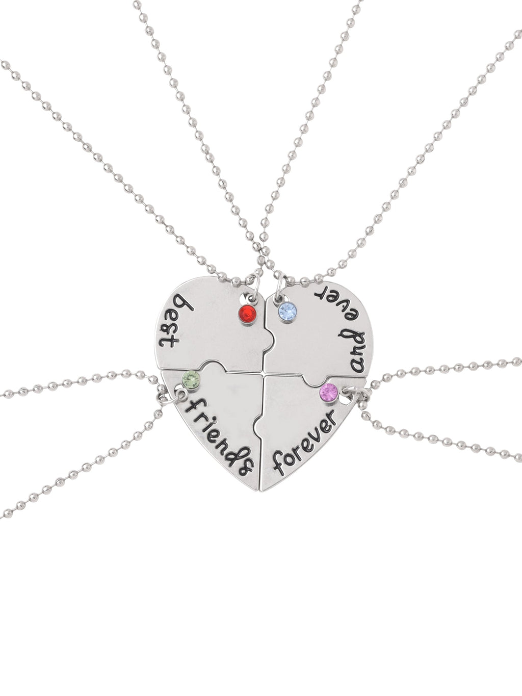 Silver Best Friend Pendant Necklace