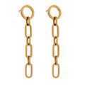 Geometric Chain Link Silver Earring
