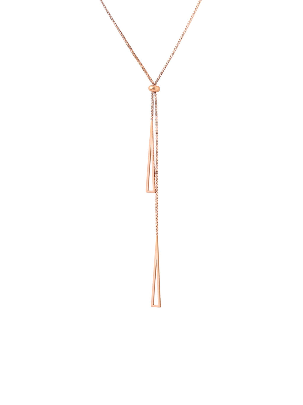 Rose Gold Shiny Stainless Pendant Necklace