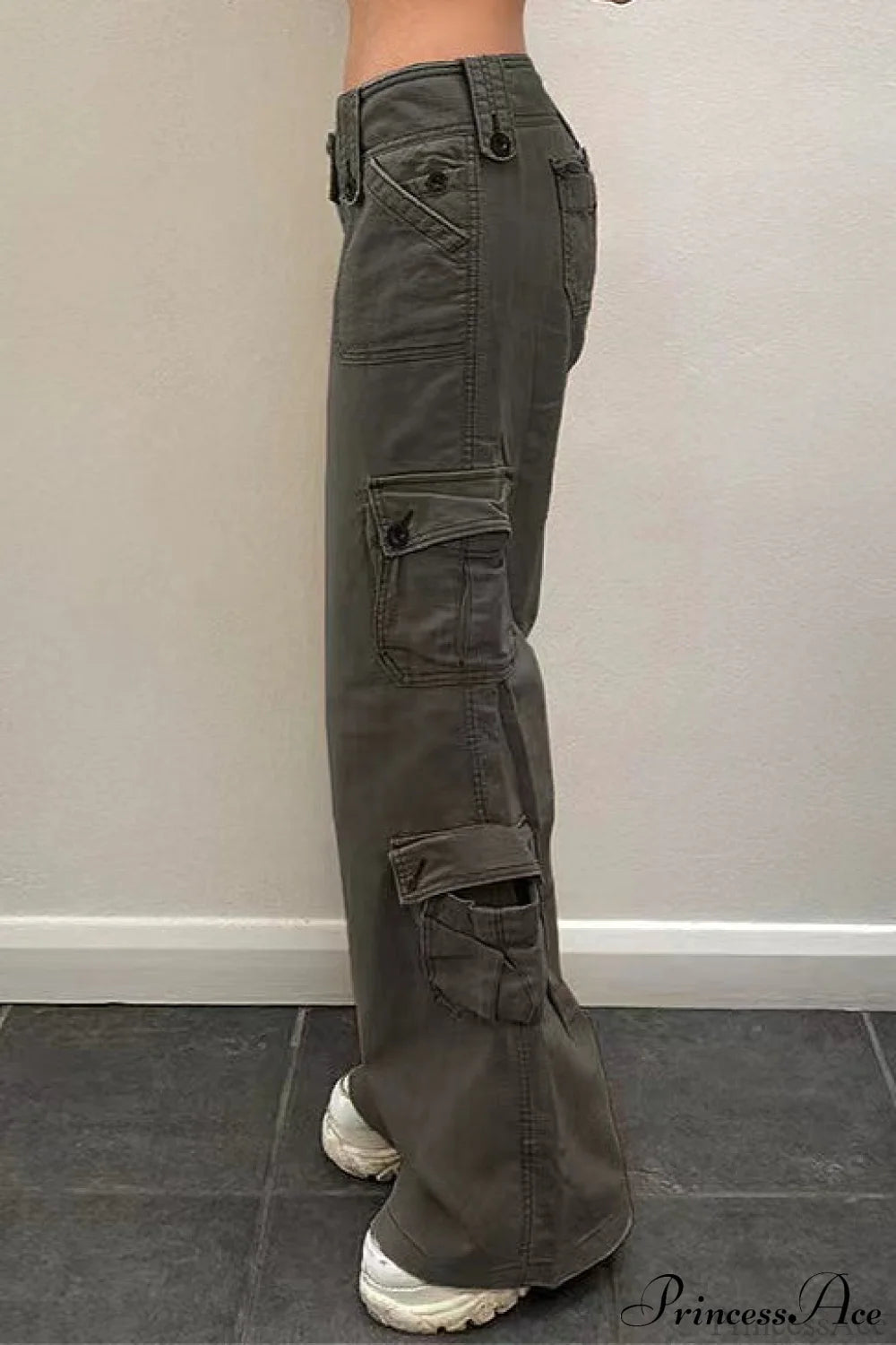 Washed Multi-Pocket Denim Pant
