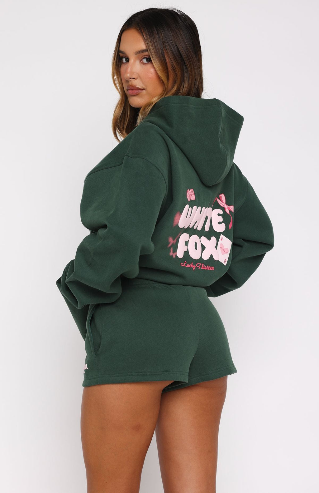 Lucky Thirteen Stephanie Oversized Green Hoodie