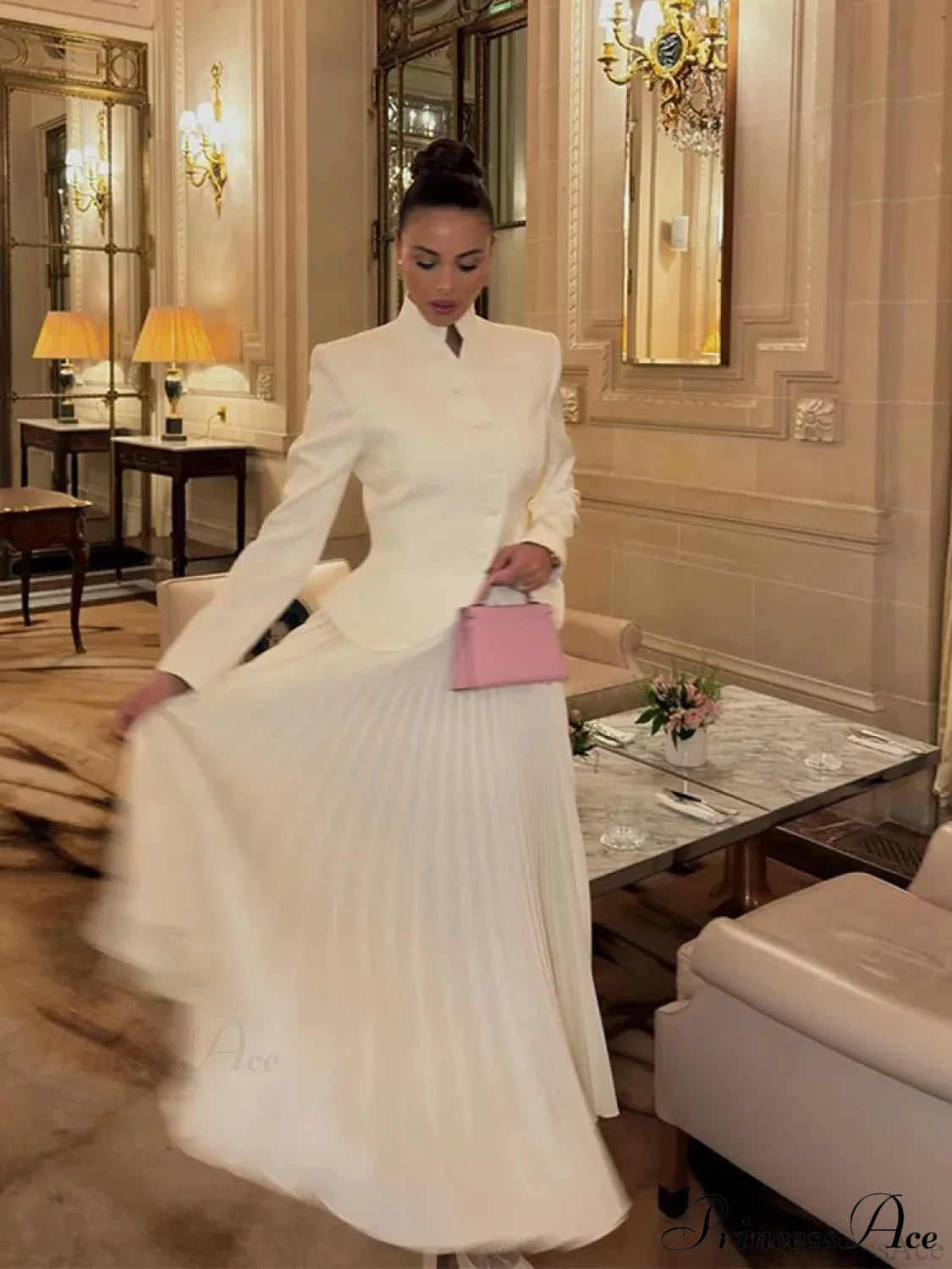 White Embroidered Coat