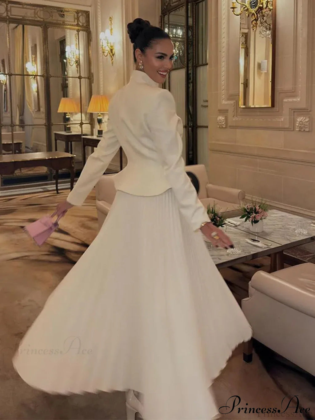White Embroidered Coat