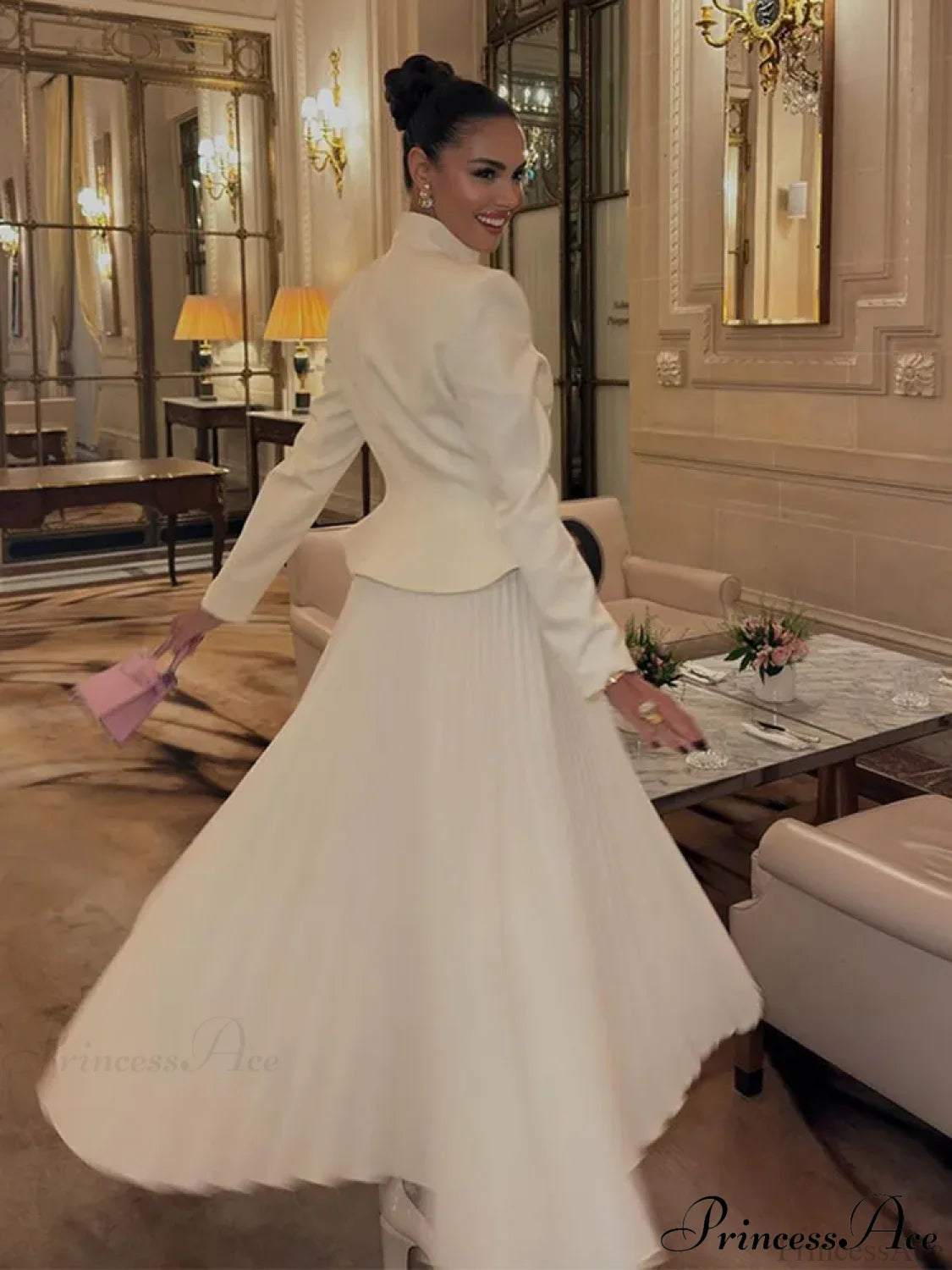White Embroidered Coat