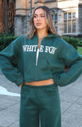 Brand New Start Boxy Forest Green Hoodie