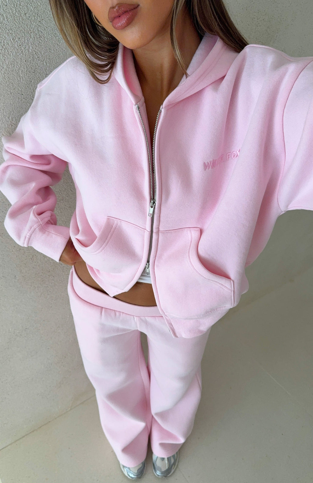 Come A Long Way Boxy Pink Hoodie