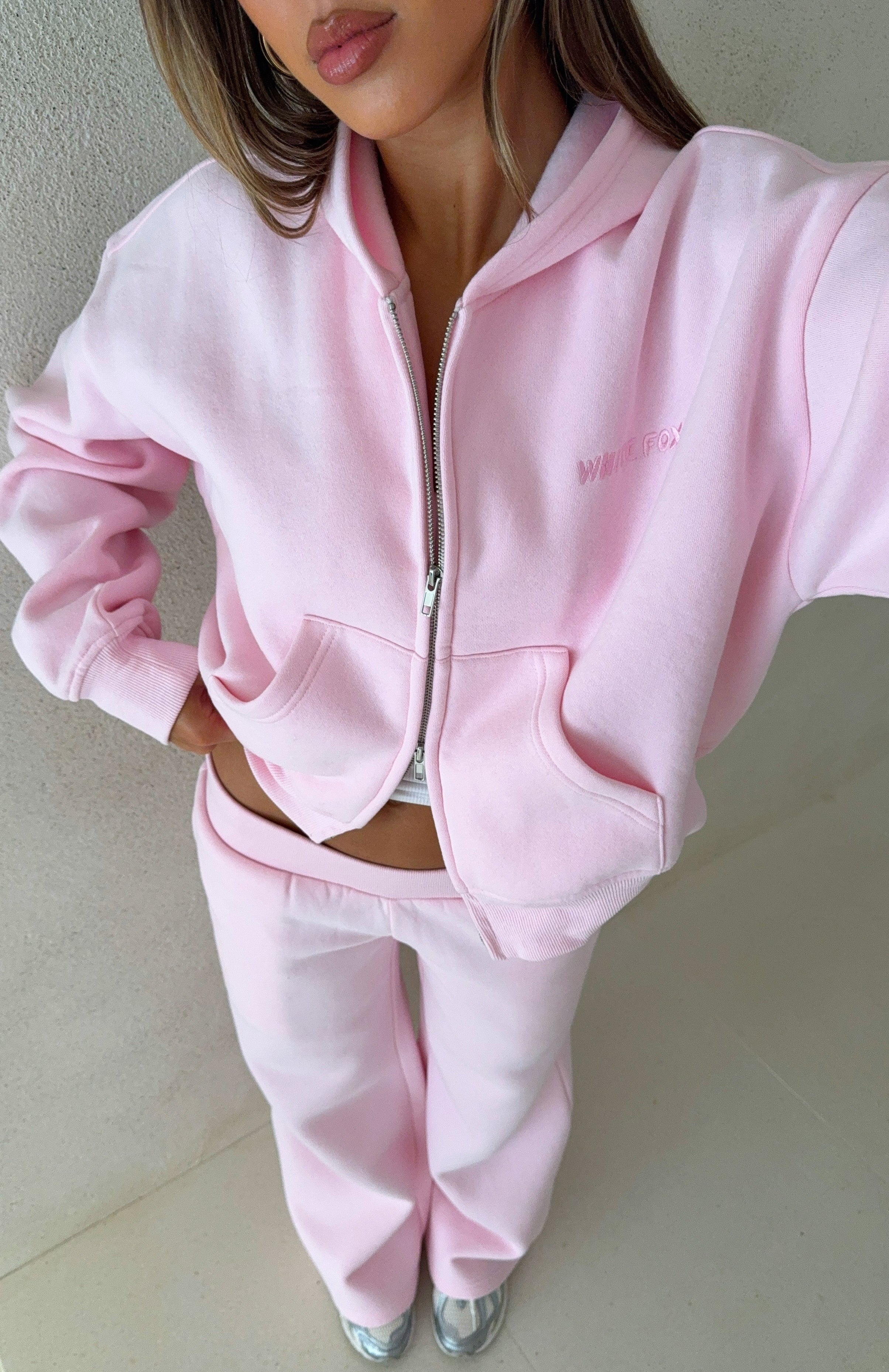 Come A Long Way Boxy Pink Hoodie